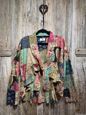 JLS Cotton Patchwork Tie Jacket 1166