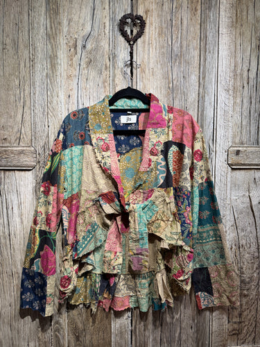 JLS Cotton Patchwork Tie Jacket 1166