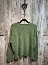 Handknits by ME Green Recycled Denim Slouchy Cardigan