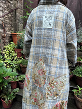 JLS Blue Check Wool Coat D5119