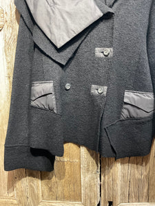 Preloved Wool Jacket with Asymmetrical Collar