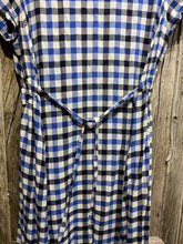 Preloved Neirami Blue Check Linen Mix Dress