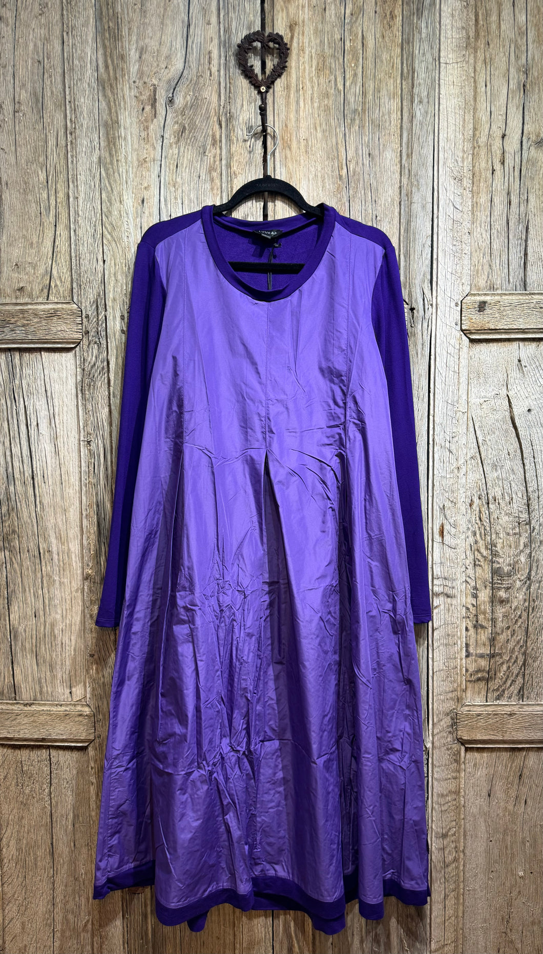 LUUKAA Purple Woven Dress 24K511 AW24