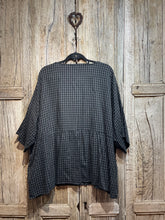 Preloved BARBARA LANG Black Check Wool Mix Top