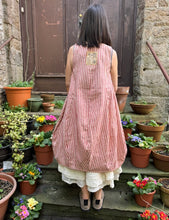 JLS Puffy Sleeveless Striped Dress D10