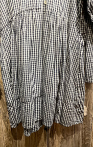 Preloved PRIVATSACHEN Blue Check Cotton Jacket/Smock