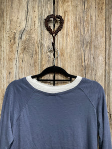 Preloved WHITE COMPANY Blue Tee with White Trim
