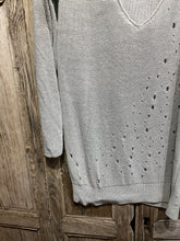 Preloved Sarah Pacini Grey Linen Mix Jumper