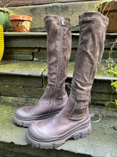 Lofina Gasoline Leather Suede Chocolate Boots 6344