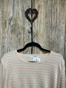 Preloved SIBIN LINNEBJERG, Oyster Pink Stripe Top