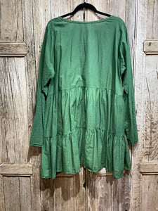 Preloved Privatsachen Green Cotton Smock Top