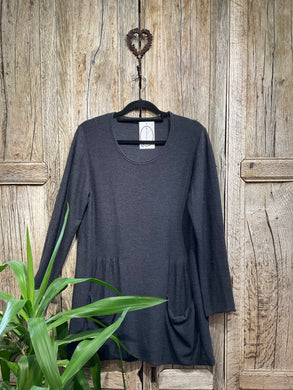 Preloved OSKA Black Wool Tunic