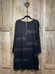 Preloved MY SOUL Black Jersey Dress with Zip at Back