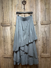 Preloved Blue Tiered Cotton Skirt