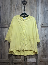 Preloved OSKA Yellow Stripe Cotton Shirt Jacket