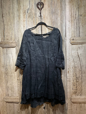 Preloved LES OURS Black Cotton Tunic