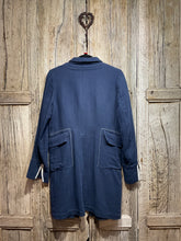Preloved Jayko Cotton and Linen Mix Navy Jacket