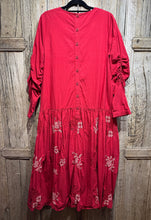 Preloved Ewa I Walla Red Floral Embroidery Dress