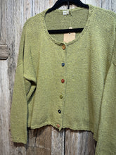 Handknits by ME Green Recycled Denim Slouchy Cardigan