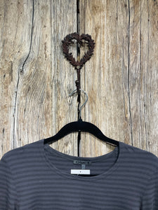 Preloved OSKA, Grey Stripe Long Sleeve Top