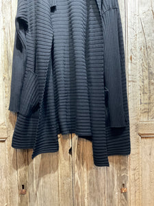 Preloved Å Black Rib Merino Wool Cardigan