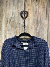 Preloved MAMA B Crinkly Navy Check Blouse