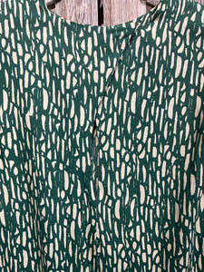 Preloved MARLENE BIRGER, Green/Cream Tunic