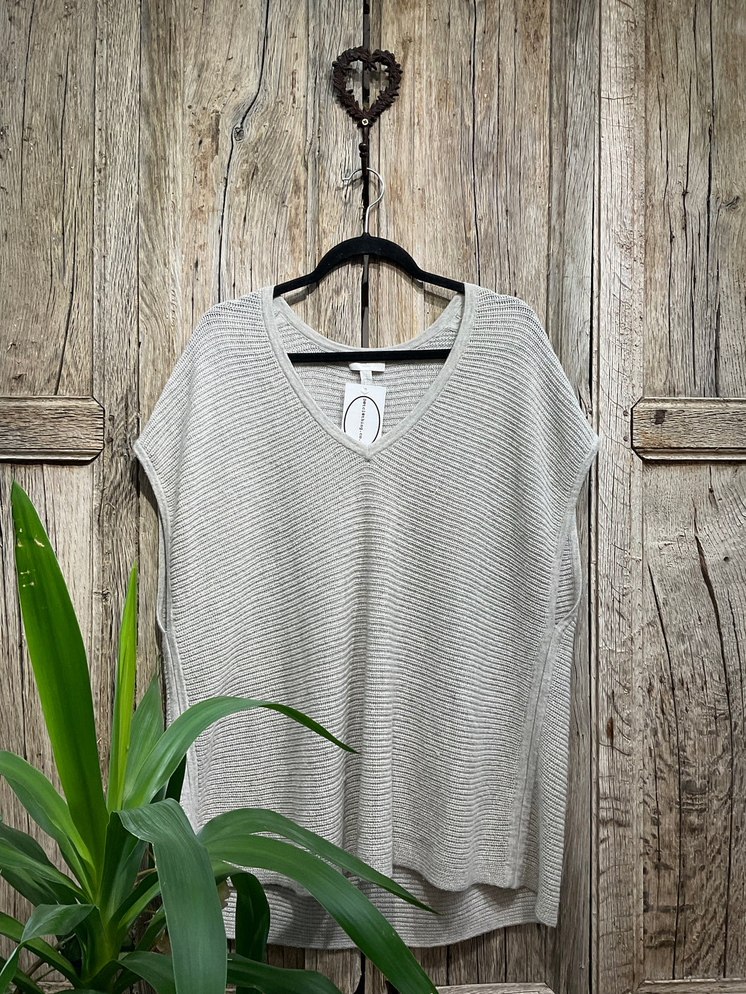 Preloved WHITE COMPANY Wool/Cashmere Light Grey Tank
