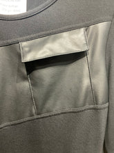 Preloved MY SOUL Black Tee with Fake Leather Stripe Detail