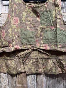 Les Ours Azel Court Layering Patchwork Vest AW25