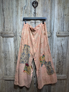 JLS Stripe Appliqué Wide Leg Trousers 1079