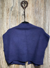 Preloved OSKA Navy Knit Crop Top