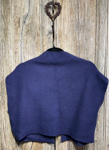 Preloved OSKA Navy Knit Crop Top