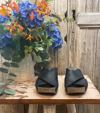 Preloved LOFINA Black Wedge Sandals