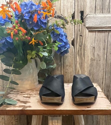 Preloved LOFINA Black Wedge Sandals