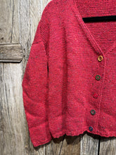 Handknits by ME Winter Berry Slouchy Wool & Mohair Mix Cardigan