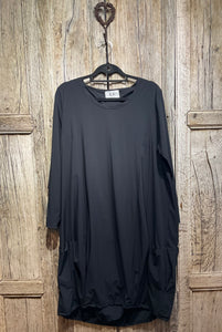 Preloved E.D. Long Sleeve Black Tapered Tunic