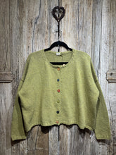 Handknits by ME Green Slouchy Recycled Denim Mix Cardigan