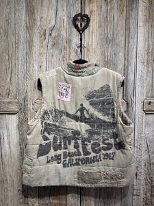 Magnolia Pearl Preloved Washed Indigo Surf Fest Vest 069