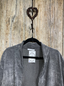 Preloved MADE IN ITALY Grey Cord Duster Coat