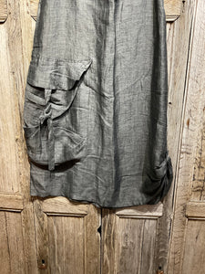 Preloved Crea Concept Grey Skirt with Side Pocket Detail