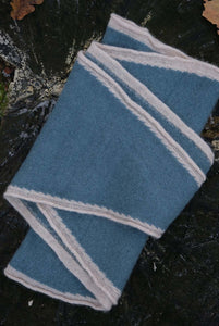 Oats & Rice Austen Airforce Blue Cashmere Scarf OR25-NS02