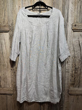 Preloved Mes Soeurs et Moi Grey Linen Stripe Dress