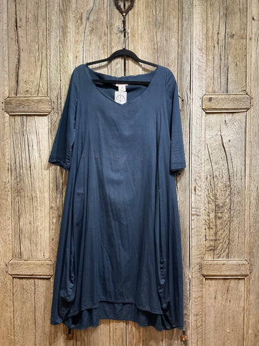 Preloved French Blue Cotton Dress