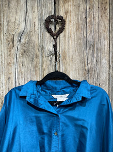 Preloved YACCO MARICARD Blue Silk Top