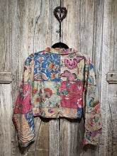 JLS Bold Floral Cropped Buttoned Jacket 1164