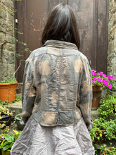 JLS Blue Grey Dip Dyed Cropped Cotton Jacket