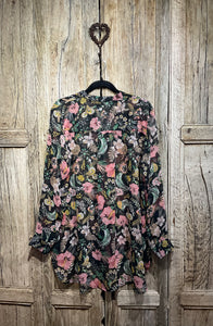 Preloved ICHI, Floral Sheer Shirt
