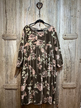 Preloved Les Ours Velour Fleur Chocolate Dress