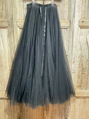 Preloved Choklate Black Chiffon Skirt